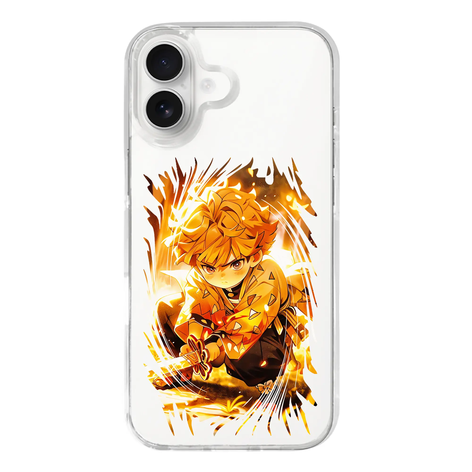 鬼滅の刃 グッズ,我妻 善逸 - iPhone 17シリーズ 透明スマホケース – 薄型・耐衝撃・精密フィット保護カバー